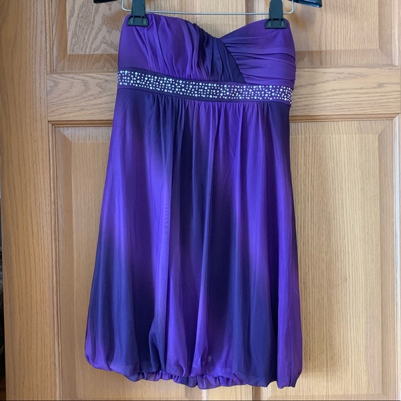 Purple Rhinestone Dress (Juniors) - Picture 2 of 5